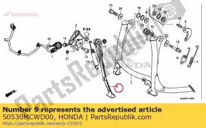 Honda 50530MCWD00 barra, suporte lateral - Lado inferior