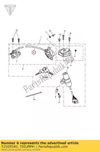 triumph T2505540 cable seat lock - Bottom side