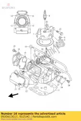 Here you can order the pin ,dowel from Suzuki, with part number 0920613017: