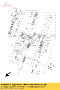 yamaha 5RU231700000 cylindre, fourche avant - La partie au fond