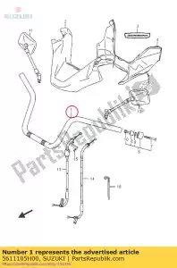 suzuki 5611105H00 manillar - Lado inferior