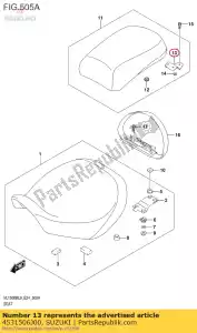 Suzuki 4531506J00 suporte, assento - Lado inferior