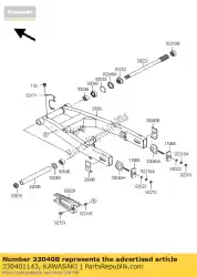 Ici, vous pouvez commander le chaîne de réglage, extérieur zx1100-e1 auprès de Kawasaki , avec le numéro de pièce 330401143: