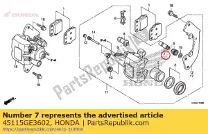 honda 45115GE3602 pin, diapositiva - Lado inferior