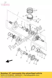 Aqui você pode pedir o engrenagem, peso de equilíbrio em Yamaha , com o número da peça 5UH115310000: