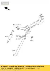 Kawasaki 340241390458 stand-side, p.silver - Il fondo