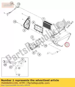 ktm 76006001100 filtro de ar - Lado inferior