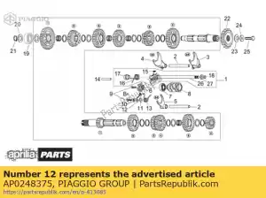 Piaggio Group AP0248375 index assy. hendel - Onderkant