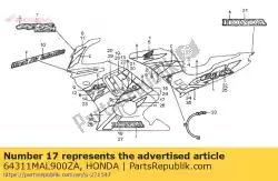 Qui puoi ordinare striscia f, r. Cappuccio inferiore ( da Honda , con numero parte 64311MAL900ZA: