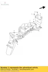 Ici, vous pouvez commander le garde-boue, arrière auprès de Suzuki , avec le numéro de pièce 6311127GA1: