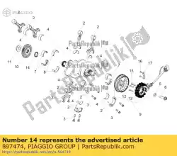 Ici, vous pouvez commander le entretoise de pignon auprès de Piaggio Group , avec le numéro de pièce 897474: