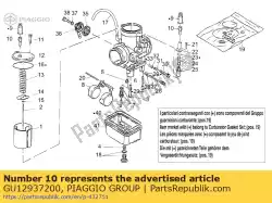 Aqui você pode pedir o parafuso tensor de fio em Piaggio Group , com o número da peça GU12937200: