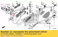 67250HL3A00, Honda, p?yta komp., l. klamka drzwi honda  700 1000 2017 2018 2019 2020, Nowy