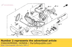 Honda 33602KPR900 lentille, r. rr. clignotant - La partie au fond