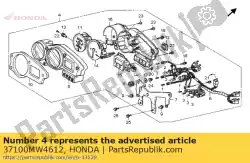 Qui puoi ordinare metro assy., combinazione da Honda , con numero parte 37100MW4612: