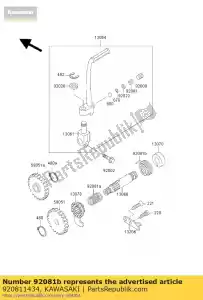 Kawasaki 920811434 spring,kick - Bottom side