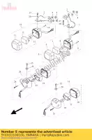 5YXH33100100, Yamaha, fr flash light assy 1 yamaha ew 50 2005 2006 2007 2008 2009 2010 2013 2014, Novo