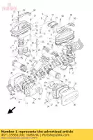 4XY135860100, Yamaha, joint, carburetor 1 yamaha xvz xvztf 1300 1999 2000 2001, New