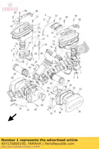 yamaha 4XY135860100 giunto, carburatore 1 - Il fondo