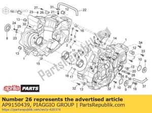 aprilia AP9150439 placa - Lado inferior