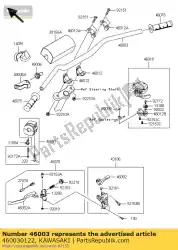 Here you can order the handle ksf450bbf from Kawasaki, with part number 460030122: