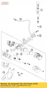 ktm 83013046200 placa de suporte da pinça de freio - Lado inferior