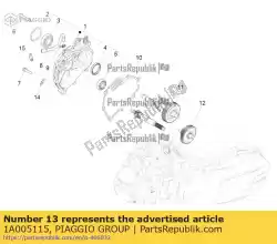 Qui puoi ordinare albero puleggia condotta z = 14 da Piaggio Group , con numero parte 1A005115: