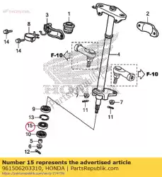 Aquí puede pedir rodamiento, bola radial, 6203uu de Honda , con el número de pieza 961506203310: