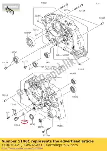 kawasaki 110610421 junta, tampão de drenagem klx110a9f - Lado inferior