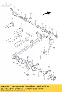 Suzuki 1125402B40 klep, exh. rechts - Onderkant