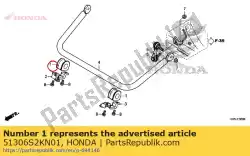 bus, stabilisatorhouder van Honda, met onderdeel nummer 51306S2KN01, bestel je hier online: