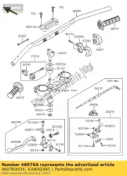 Here you can order the lever-assy-grip,clutch&s from Kawasaki, with part number 460760034: