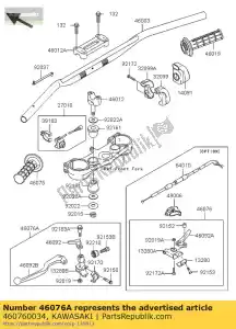 Kawasaki 460760034 lever-assy-grip,clutch&s - Bottom side