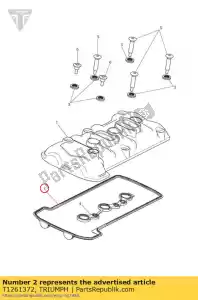 triumph T1261372 seal cam cover - Bottom side