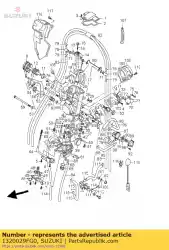 Ici, vous pouvez commander le carburateur assy auprès de Suzuki , avec le numéro de pièce 1320029FG0: