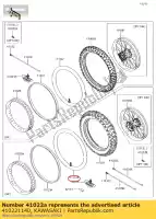 410221140, Kawasaki, chambre à air, 110 / 90-19 (vs) kx250- kawasaki  kx 250 450 2005 2006 2007 2010 2011 2012 2013 2014 2015 2016 2017 2018, Nouveau