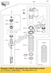 Qui puoi ordinare guida, molla da Kawasaki , con numero parte 130700095: