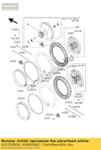 Kawasaki 410250004 rim,fr,1.60x21 - Bottom side