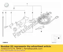 Aqui você pode pedir o peças de montagem em BMW , com o número da peça 71602337274: