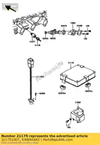 Kawasaki 211751007 regeleenheid-elektron - Onderkant