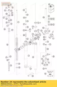 ktm 48600342S1 hydr.stop l = 235 mm d = 31,9 cpl. - Lado inferior