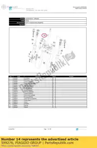 Piaggio Group 599276 lower plate - Bottom side