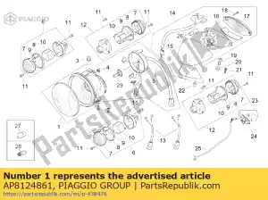 Piaggio Group AP8124861 farol - Lado inferior