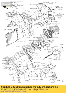 kawasaki 922101421 dado, 8mm zx1000nff - Il fondo