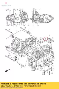 Suzuki 1132010831 carter set, l - Onderkant