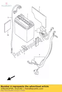 Suzuki 3381002F00 fio, comece a moto - Lado inferior