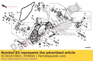 honda 91301KYJ901 oring, 11.8x1.9 - Lado inferior