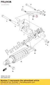 suzuki 6264014F30 staaf, rr kussen - Onderkant