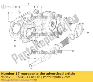 Piaggio Group 949470 tubo de refrigeração - Lado inferior