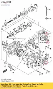 suzuki 2740131GB0 flange bolt,hex - Bottom side